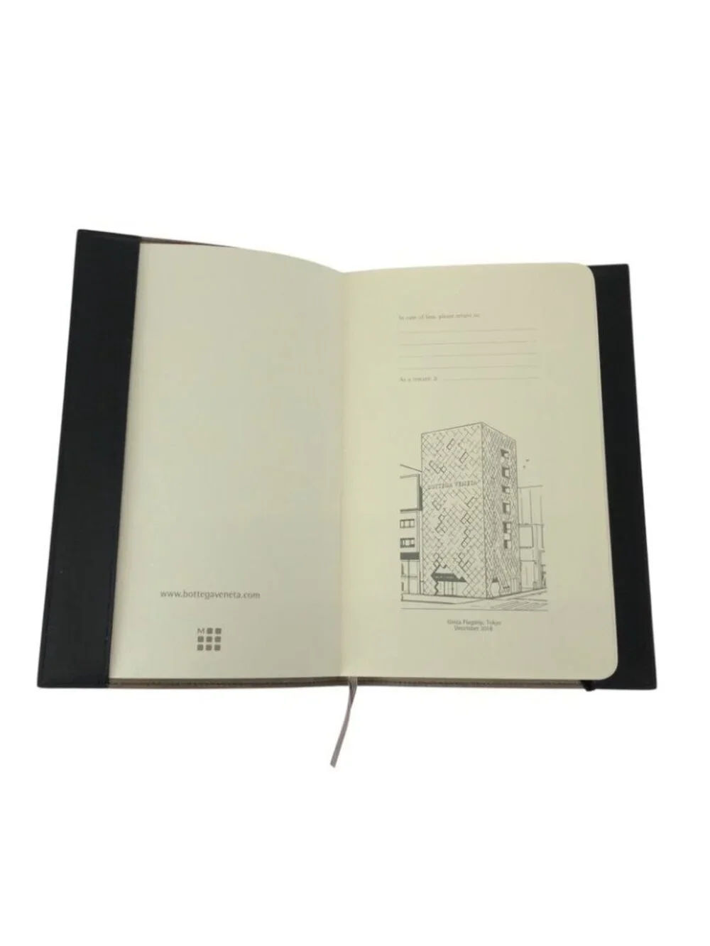 Bottega Veneta Intrecha Top Black White Leather No Top Book Cover Notebook